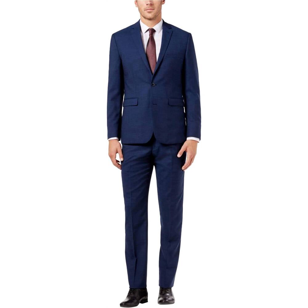 NEW VINCE CAMUTO men's modern slim chambray suit in navy